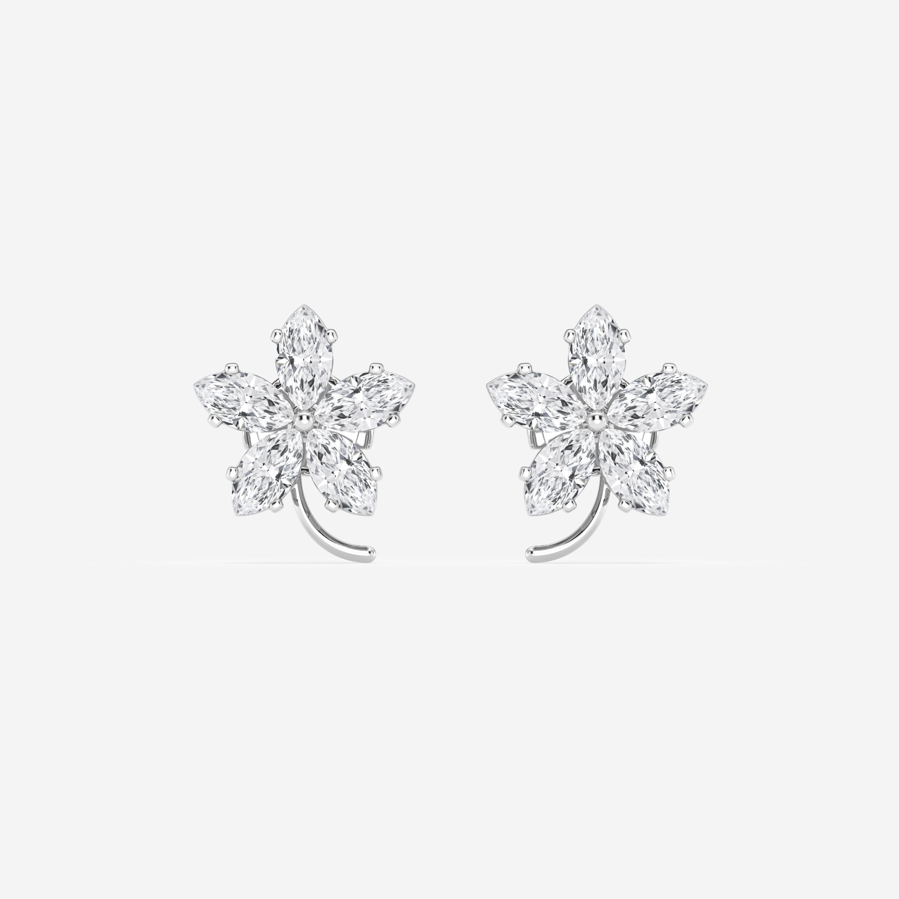 Design ID 3798 - 2 ctw Marquise Lab Grown Diamond Truly Custom Floral Fashion Earrings