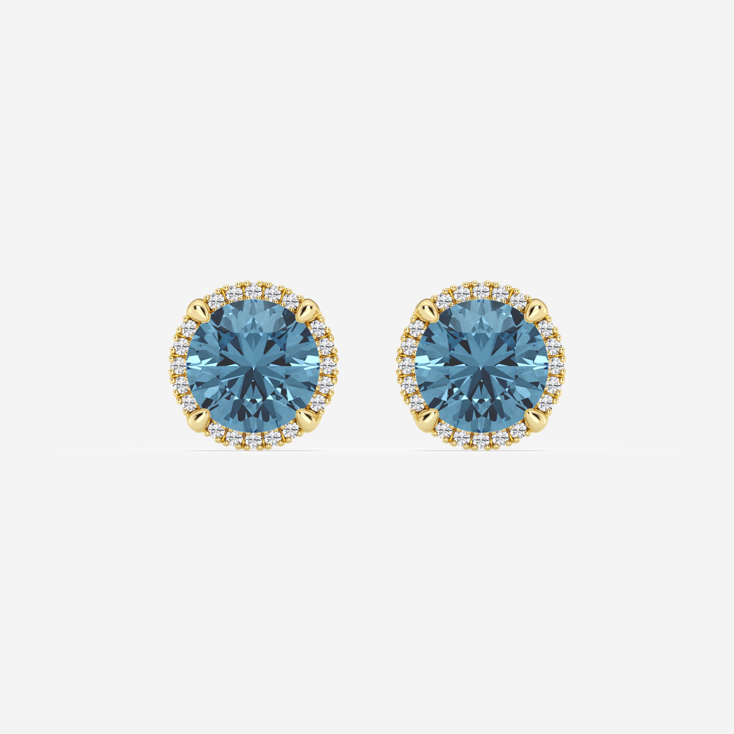 Design ID 3954 - 4 1/4 ctw Round Fancy Blue Lab Grown Diamond Truly Custom Earrings