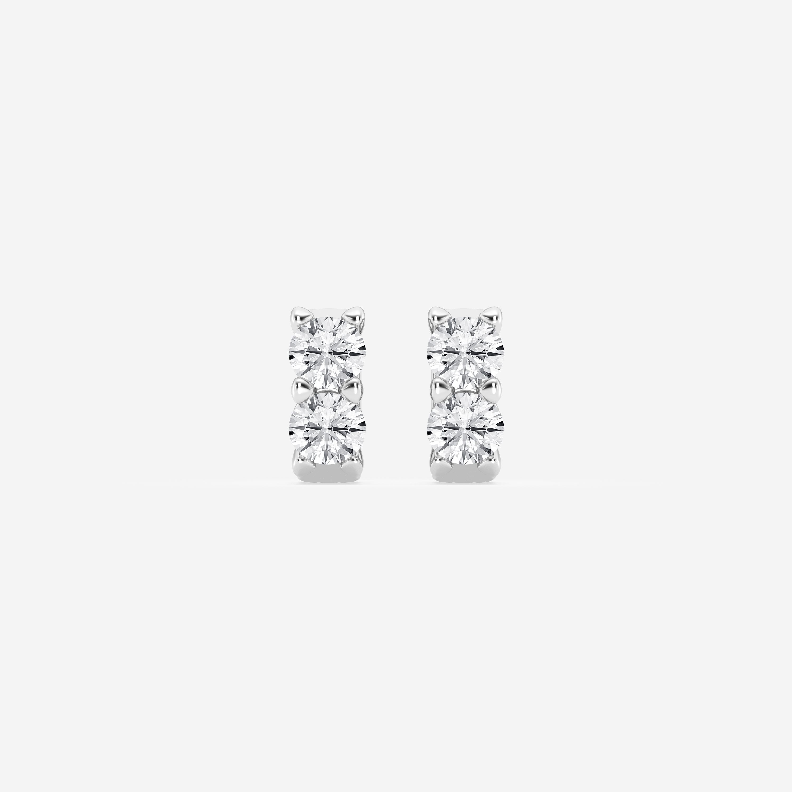 Design ID 4055 - 2 ctw Round Lab Grown Diamond Truly Custom Huggie Hoop Earrings