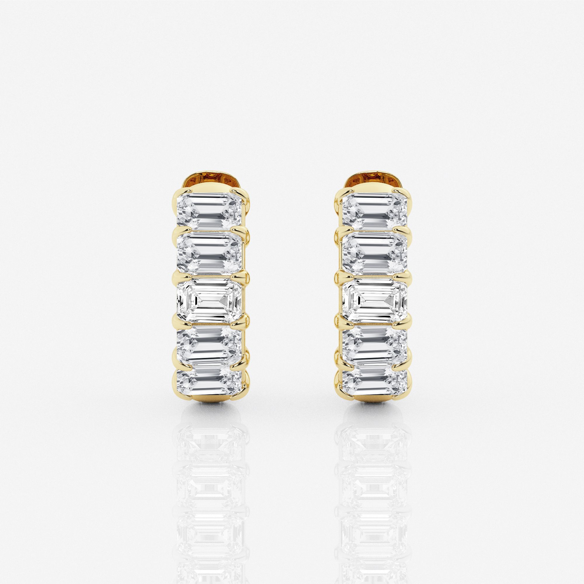 Design ID 4091 - 1 1/2 ctw Emerald Lab Grown Diamond Truly Custom Fashion Earrings