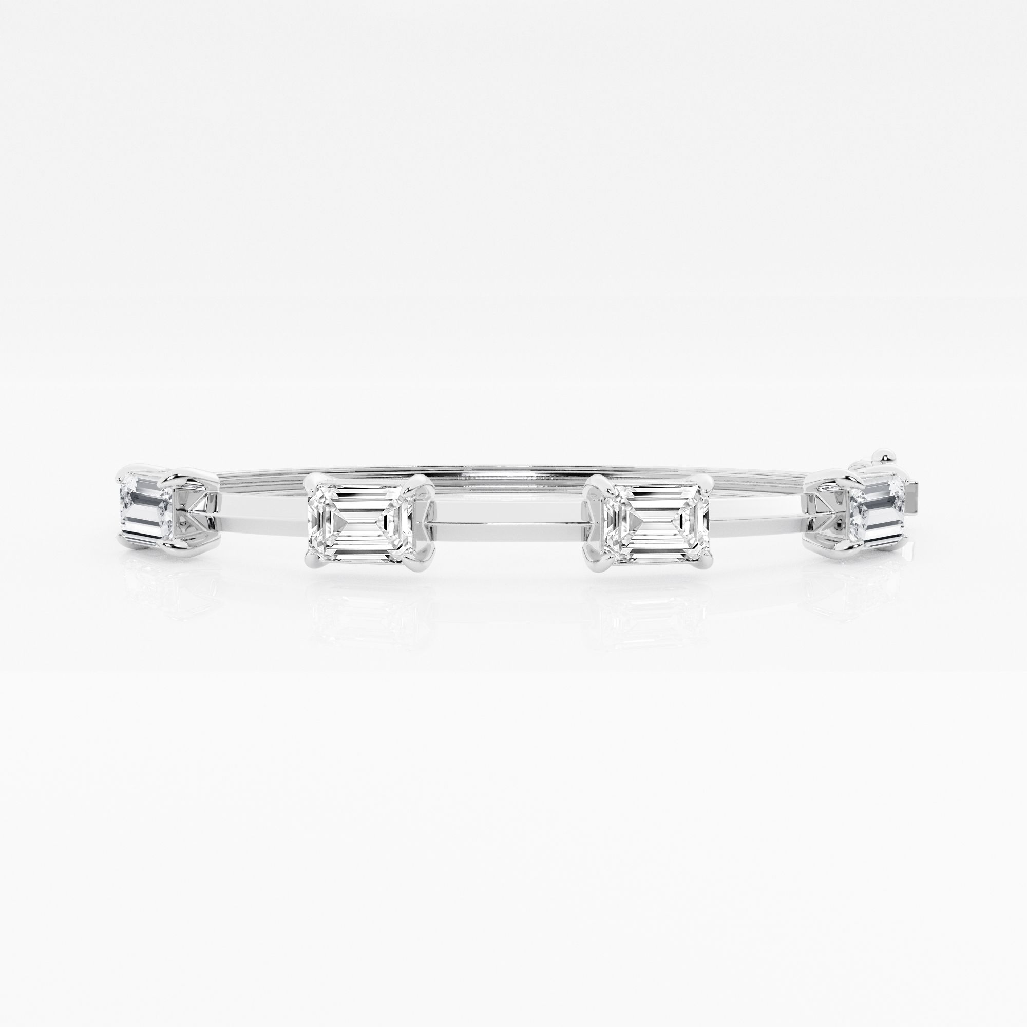 Design ID 4189 - 4 ctw Emerald Lab Grown Diamond Truly Custom Bangle Bracelet
