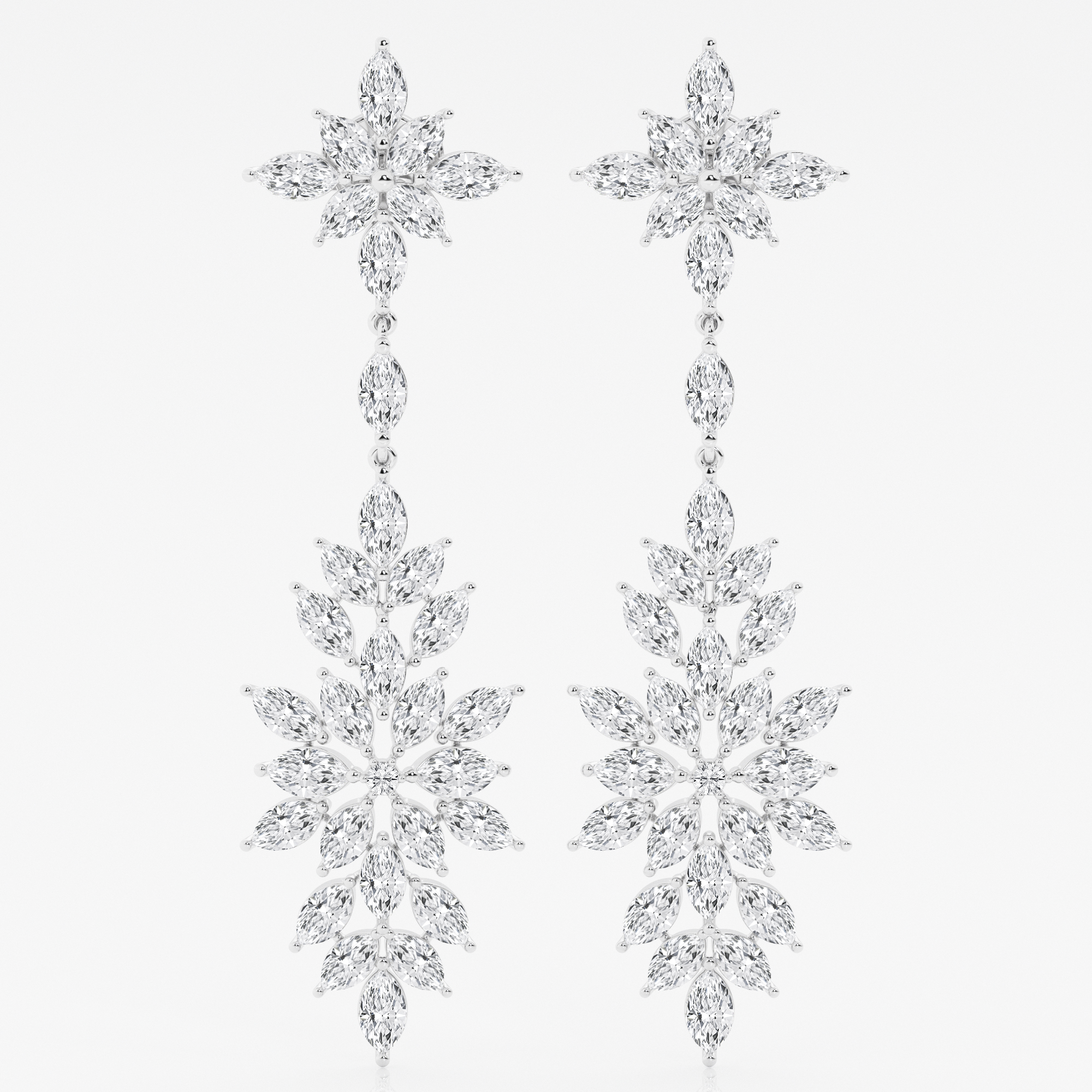 Design ID 4214 - 11 3/4 ctw Marquise & Round Lab Grown Diamond Truly Custom Fashion Earrings