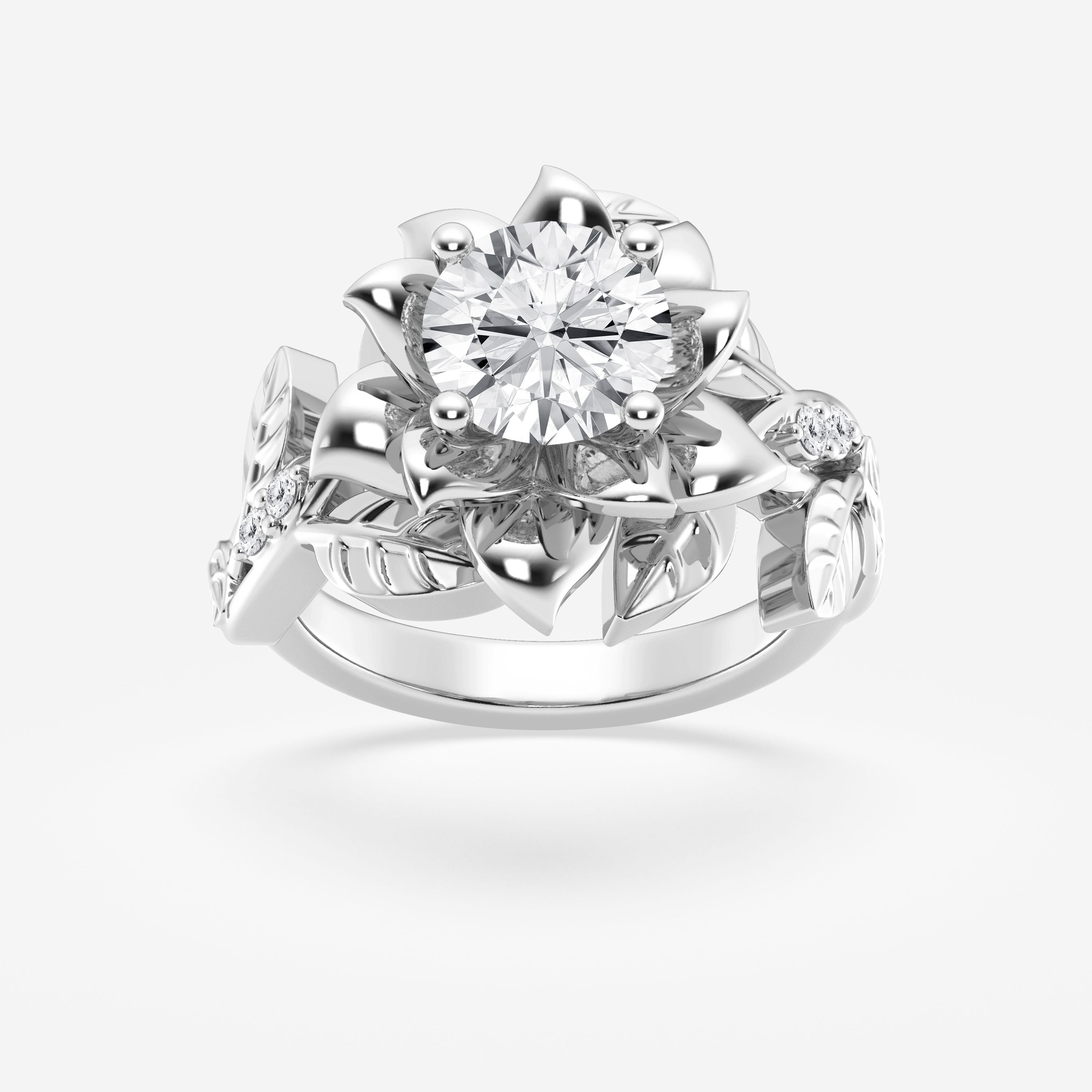 Design ID 4228 - 1 1/2 ctw Round Lab Grown Diamond Truly Custom Engagement Ring