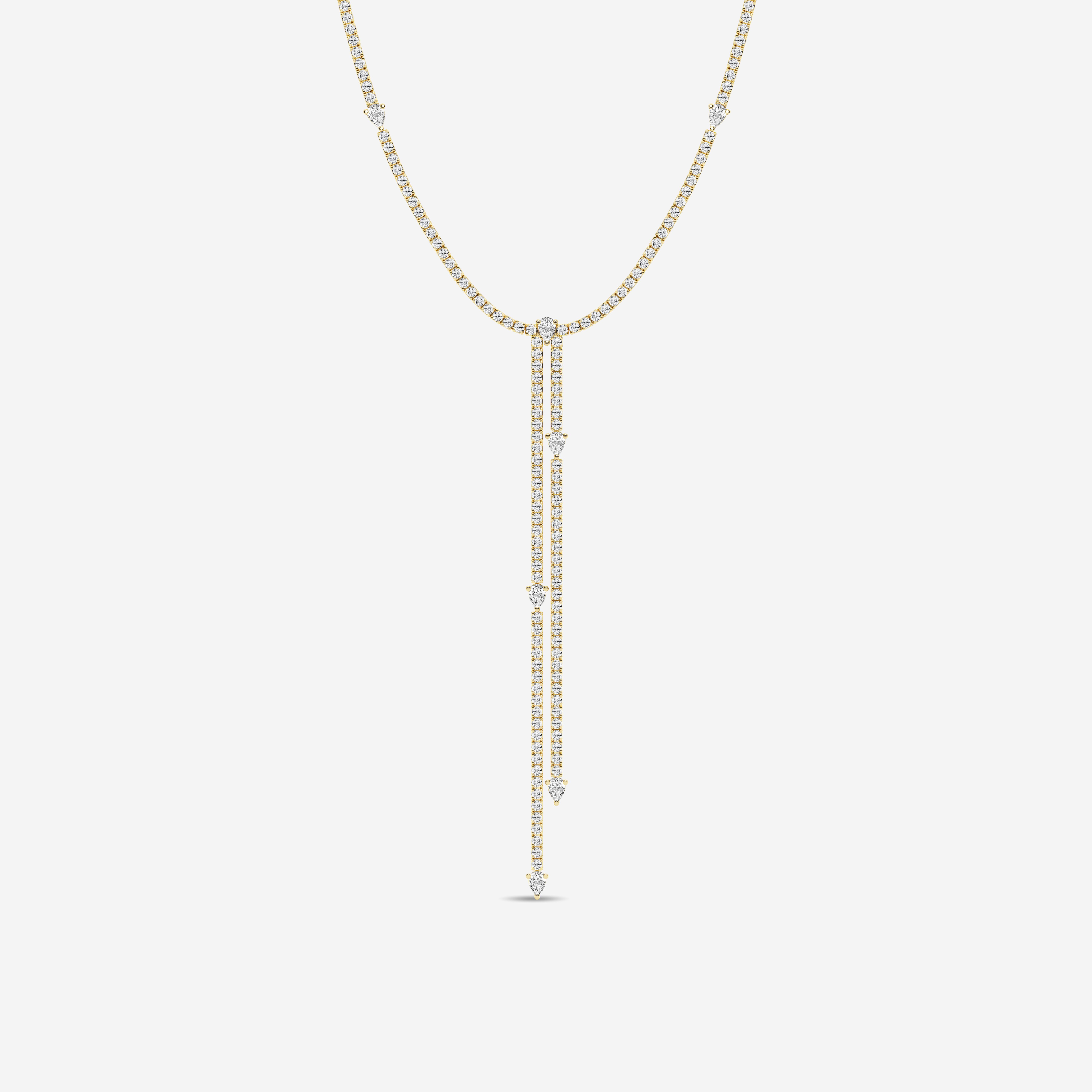 Design ID 4247 - 7 ctw Pear & Round Lab Grown Diamond Truly Custom Fashion Necklace