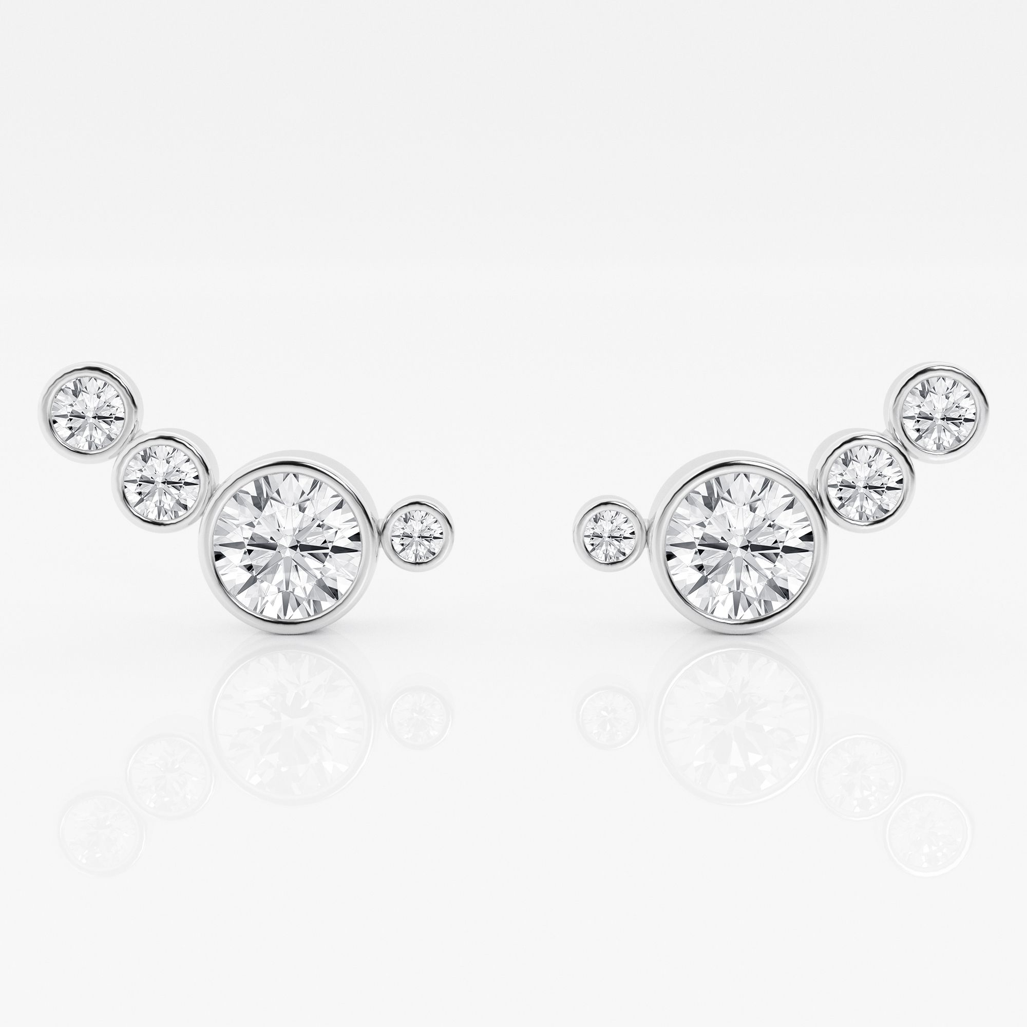 Design ID 4279 - 2 ctw Round Lab Grown Diamond Truly Custom Earrings