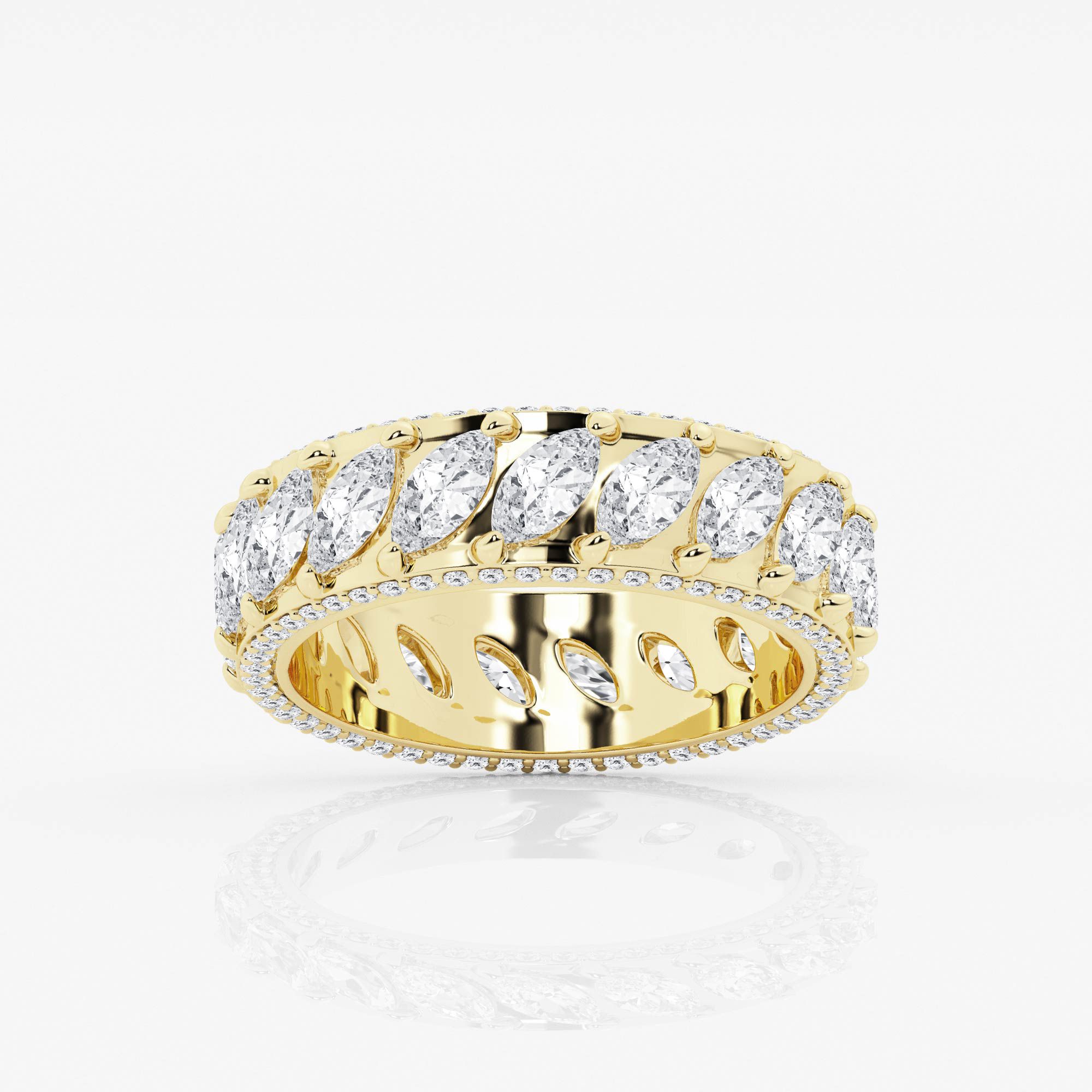 Design ID 4956 - Truly Custom 3 1/2 ctw Marquise Lab Grown Diamond Eternity Band