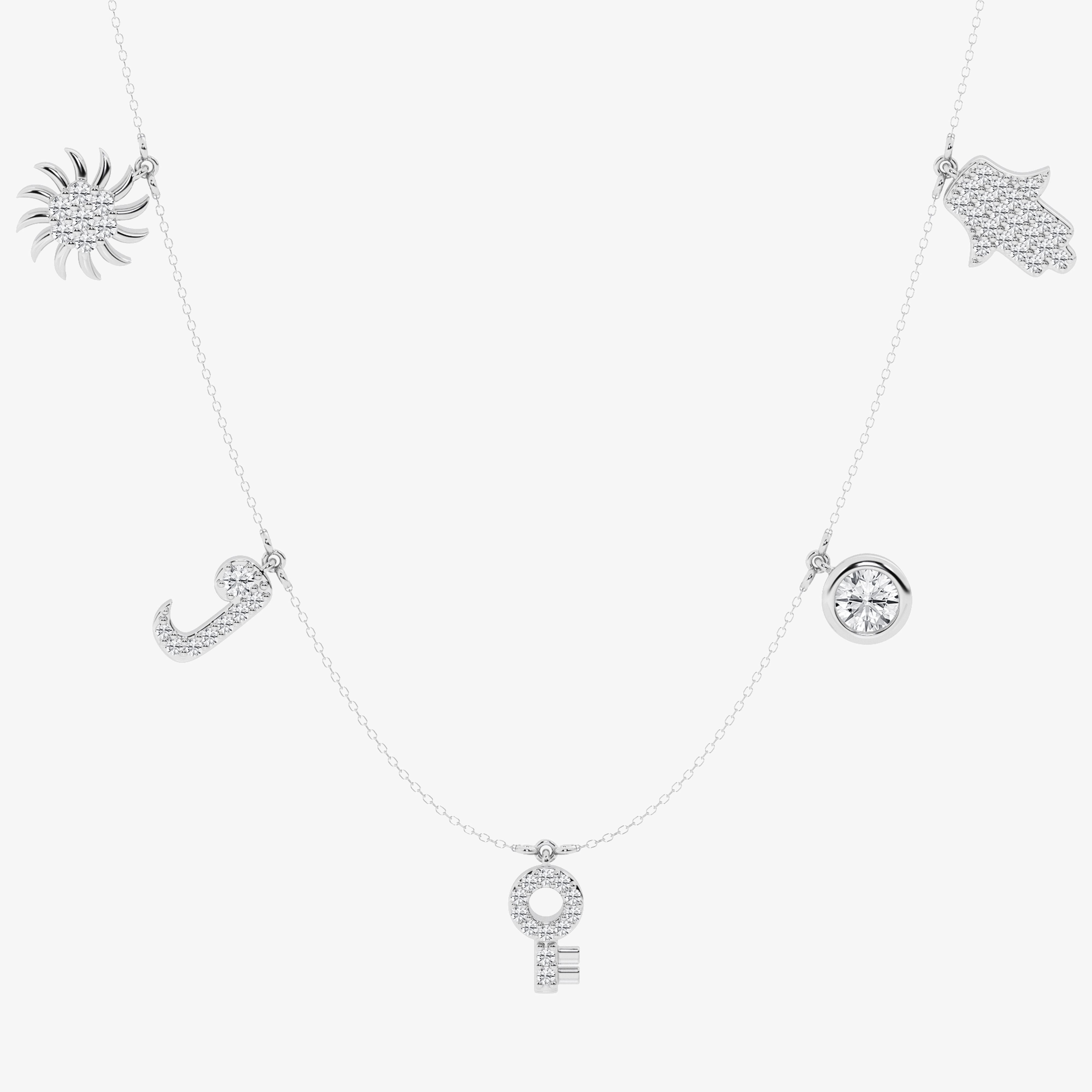 Design ID 5104 - Truly Custom 3 2/3 ctw Round Lab Grown Diamond Fashion Necklace