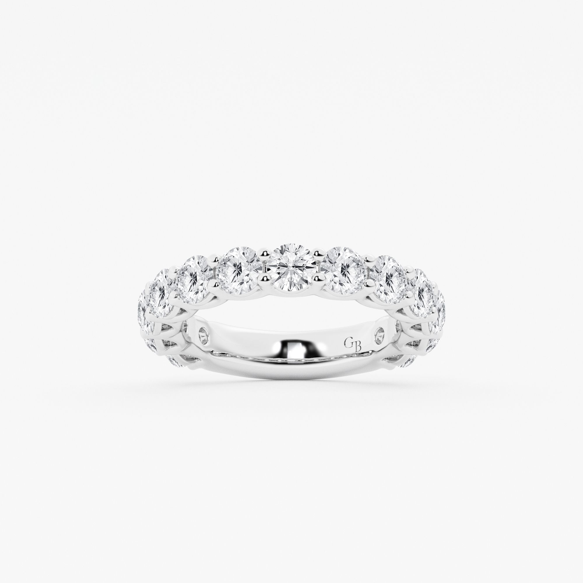 Design ID 5444 - Truly Custom 1 1/2 ctw Round Lab Grown Diamond Three Quarter Eternity Wedding Band