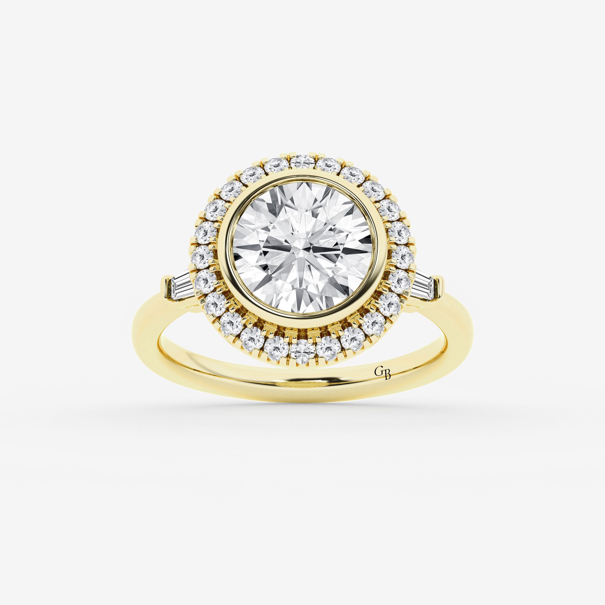 Design ID 9662 - Truly Custom 4 1/15 ctw Round Lab Grown Diamond Halo Engagement Ring