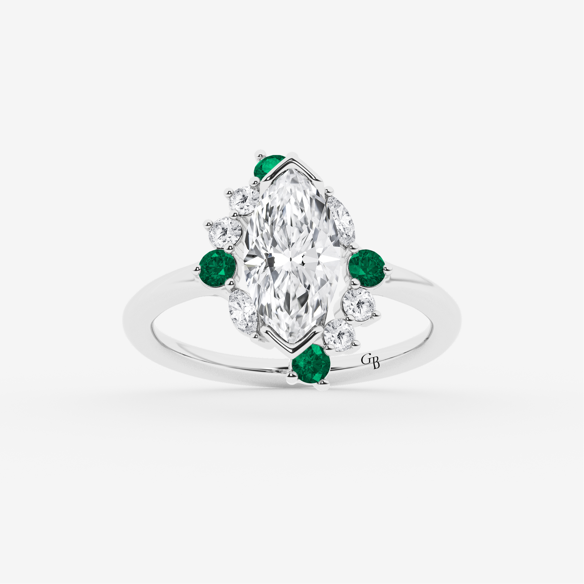 Design ID 9792 - Truly Custom 1 3/4 ctw Marquise Lab Grown Diamond Fashion Engagement Ring