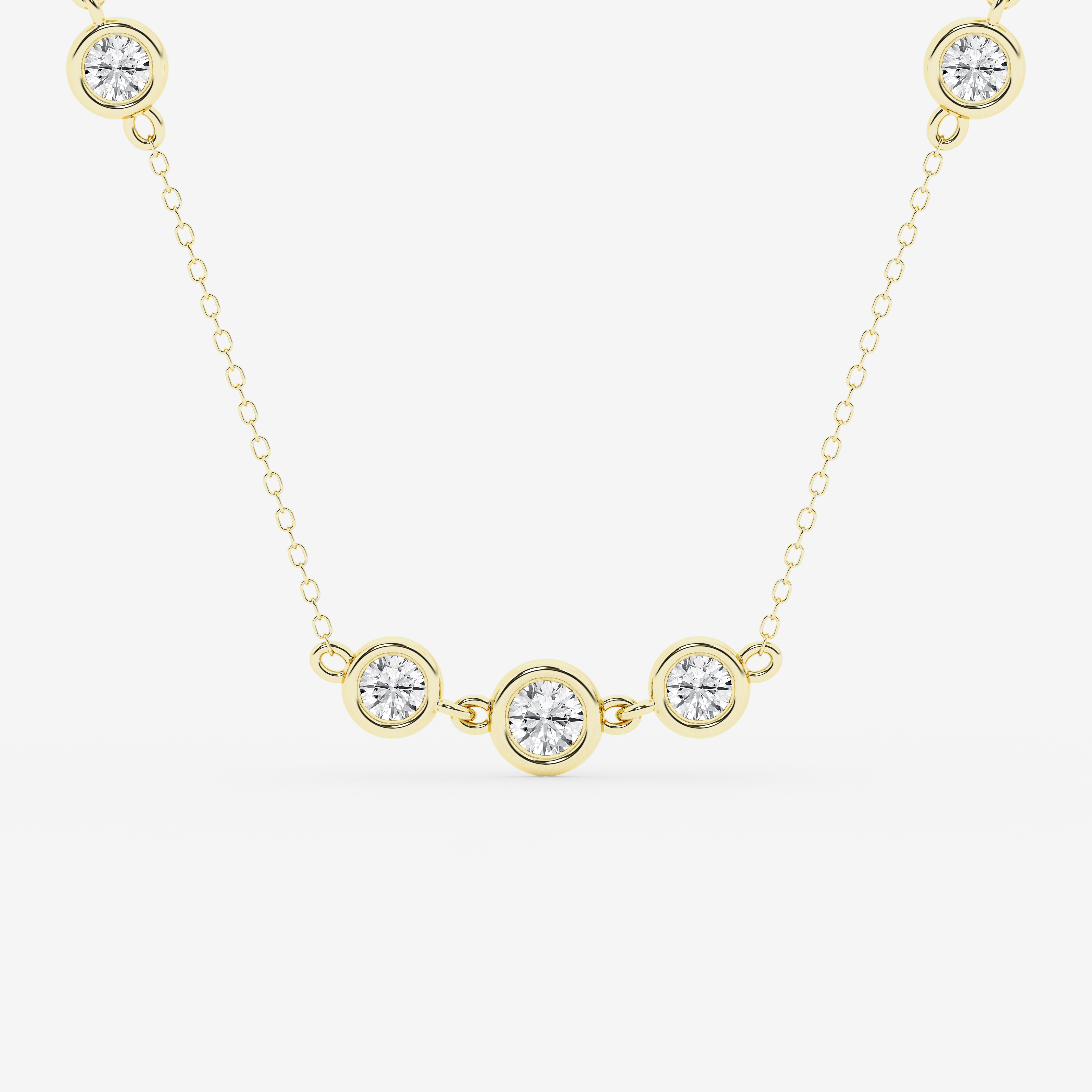 Design ID 9966 - Truly Custom 3 1/3 ctw Round Lab Grown Diamond Fashion Necklace