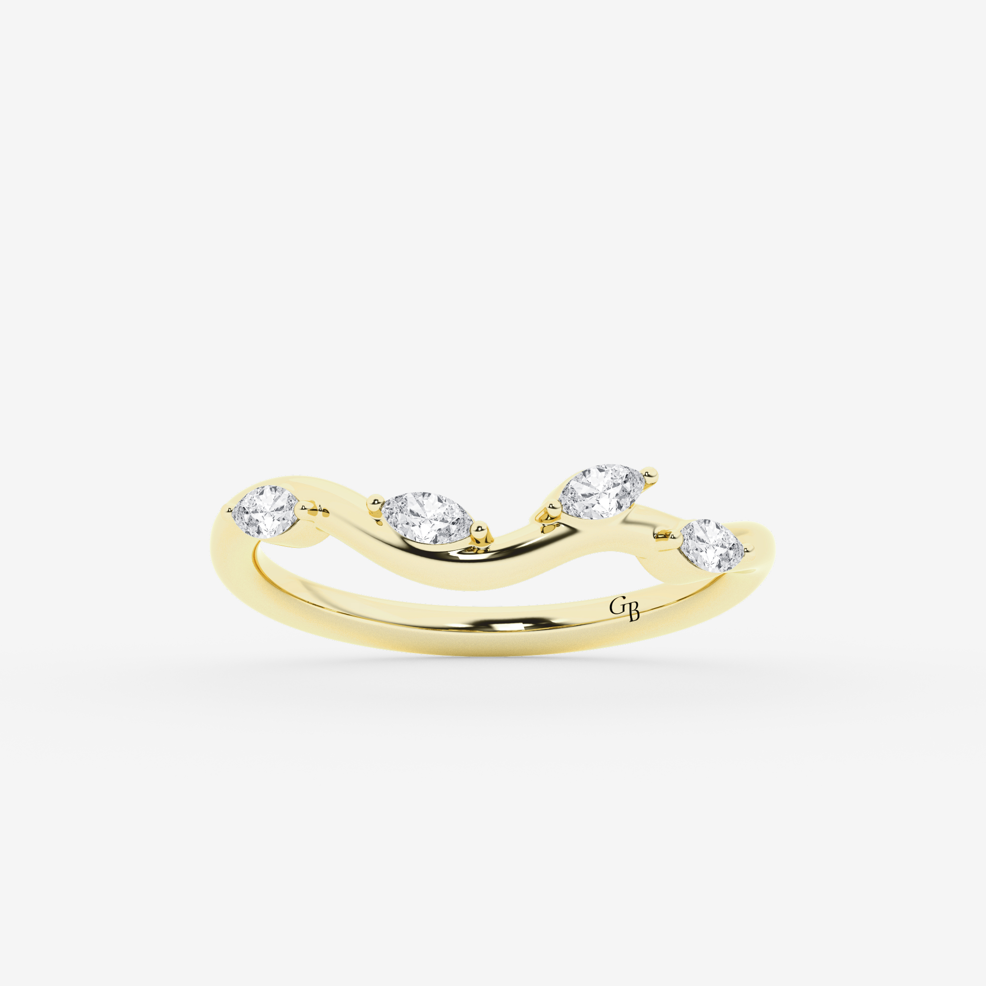 Design ID 10826 - Truly Custom 2 ctw Marquise Lab Grown Diamond and Marquise & Round Shape Created Emerald Side Stone Engagement Ring