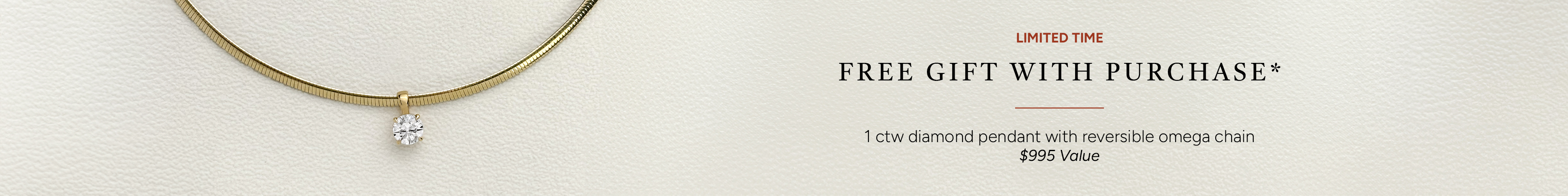Free 1 ctw Round Lab Grown Diamond Pendant in Sterling Silver with 14K Yellow Plating with Purchase of $3,000 or More