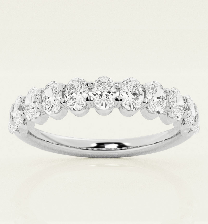Women's White Gold Bands