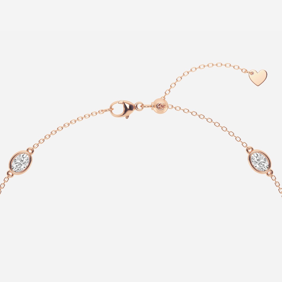 Rose gold diamond on sale anklet