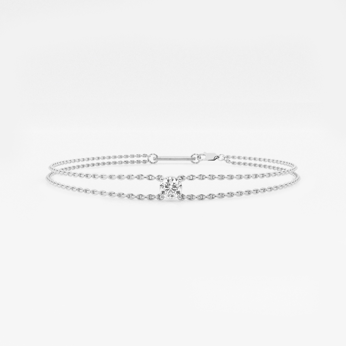 ジヴェルニー oeauオーcut ballchain/ bracelet Diamond Chain Bracelet 1/2 ct tw Round-cut Sterling Silver