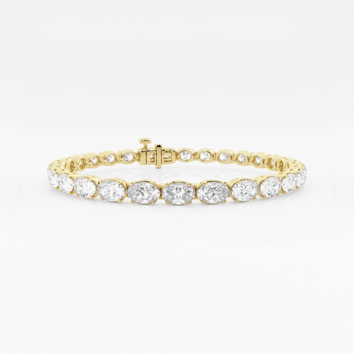 10 ctw East-West Oval Lab Grown Diamond Tennis Bracelet - 7 Inches