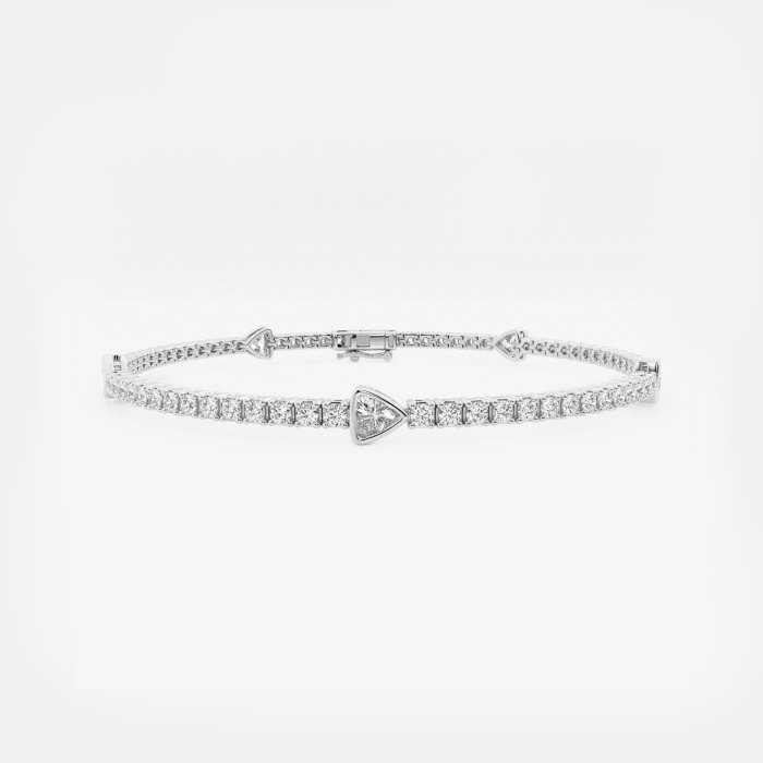 näas Empowering 5 ctw Trillion Lab Grown Diamond Tennis Bracelet - 8 Inches