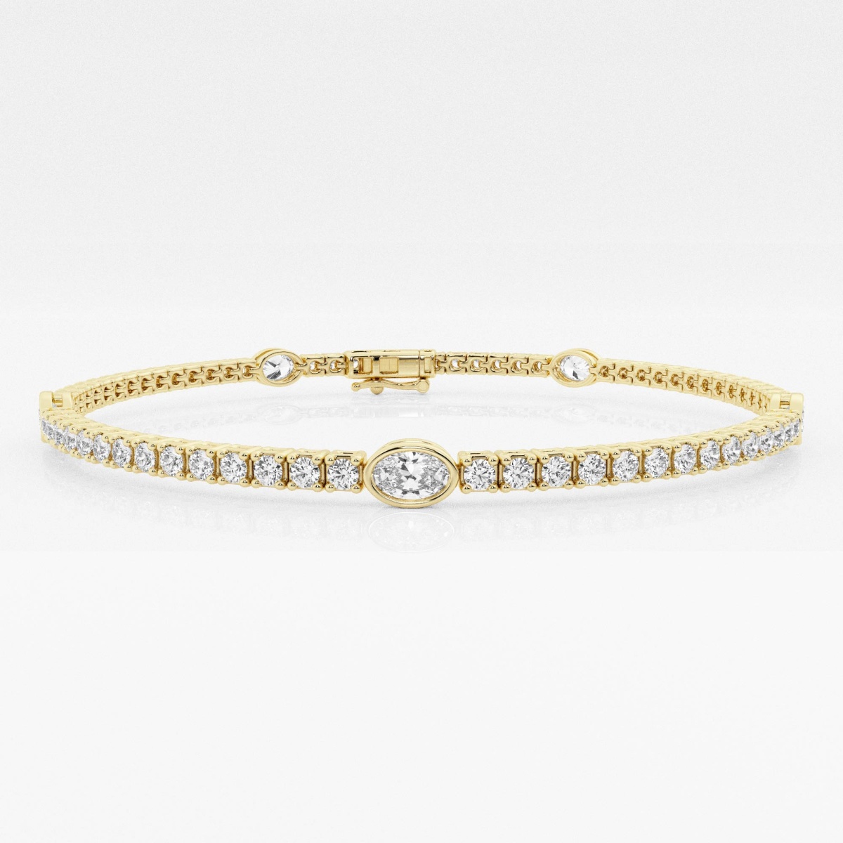 näas Empowering 5 ctw Oval Lab Grown Diamond Tennis Bracelet - 8 Inches ...