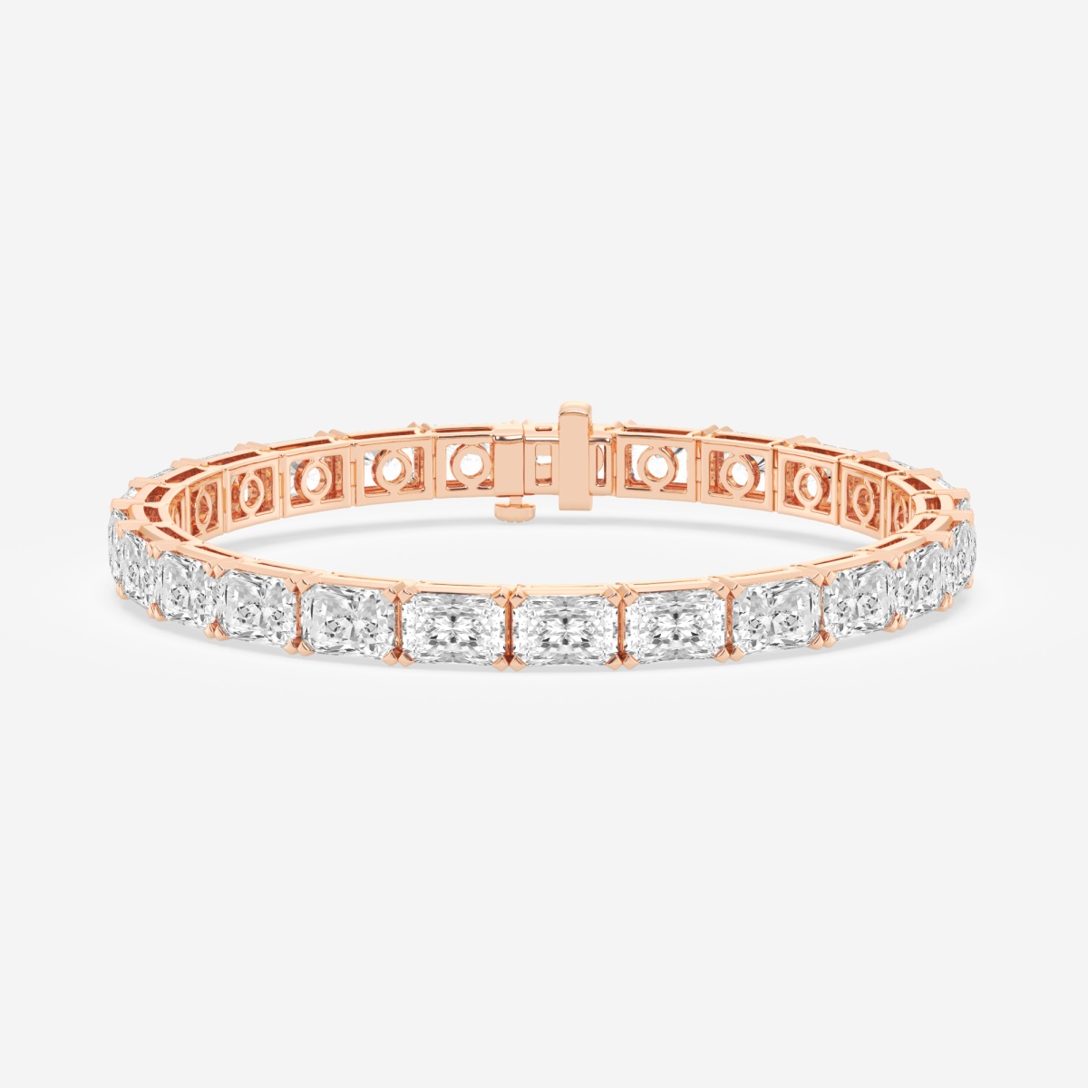 21 ctw Radiant Lab Grown Diamond East-West Tennis Bracelet - 8 Inches ...