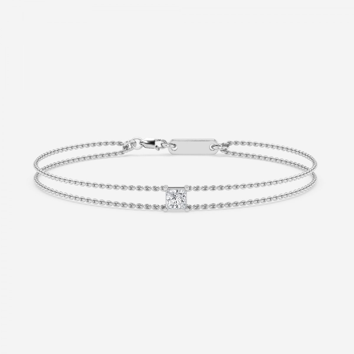 1/2 ctw Princess Lab Grown Diamond Equity Bracelet - 7 Inches