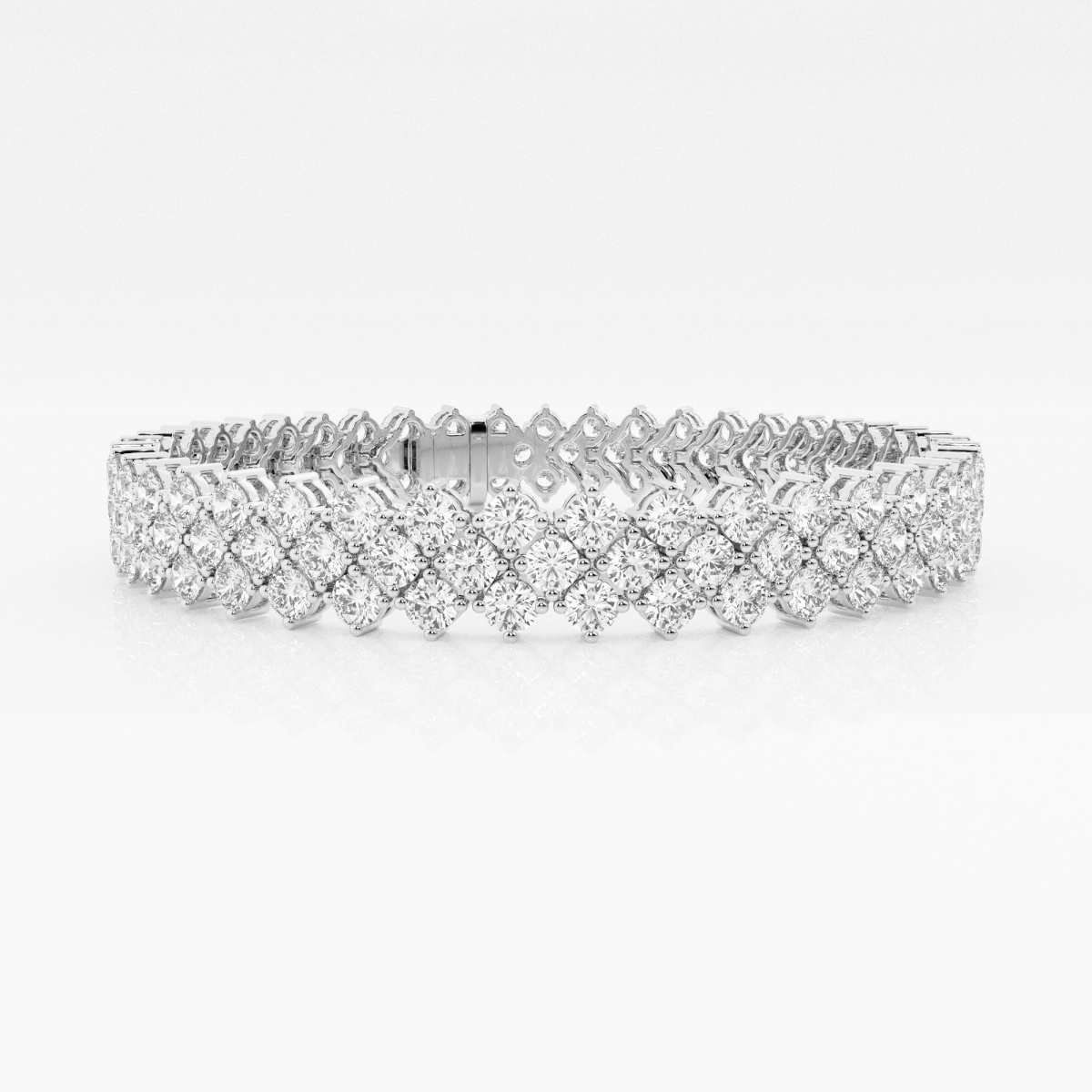 10 1/4 ctw Round Lab Grown Diamond Fashion Bracelet - 7 Inches