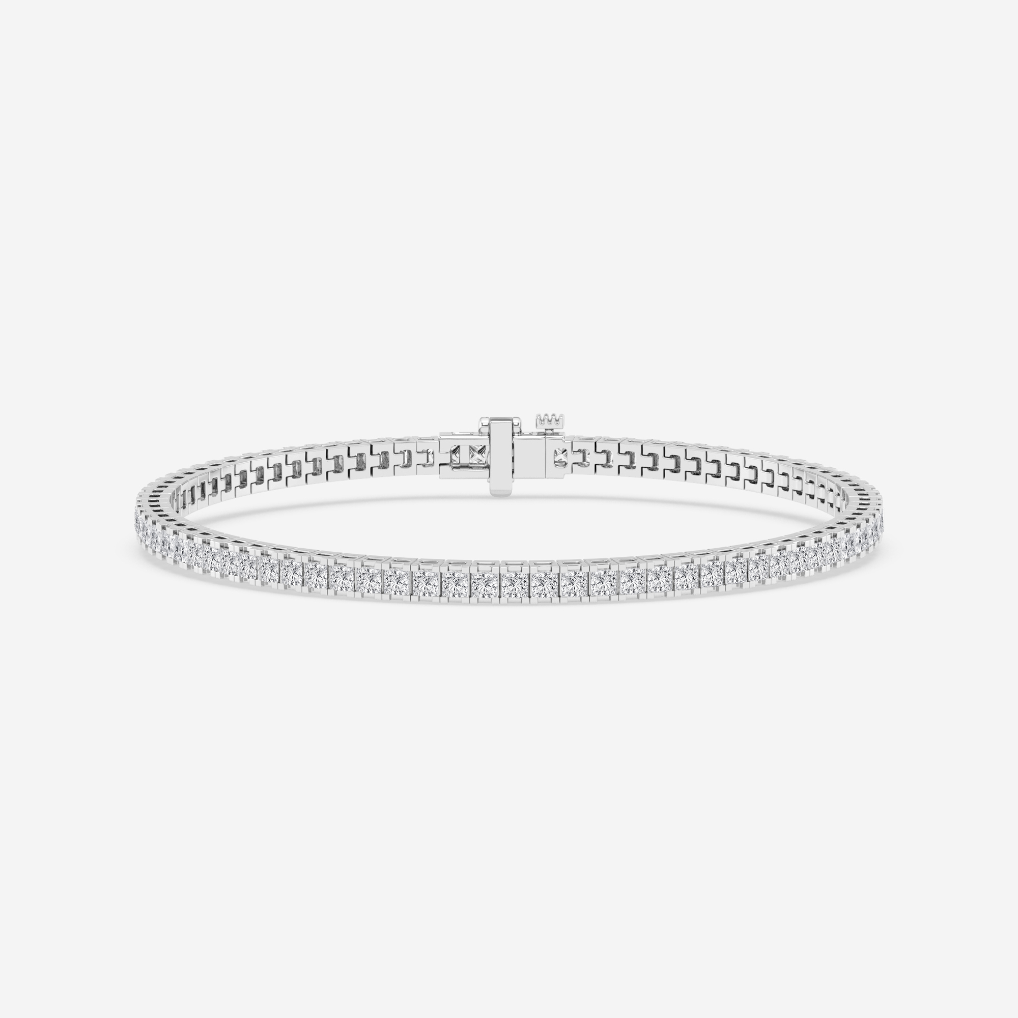 5 ctw Princess Lab Grown Diamond Tennis Bracelet 7 Inches