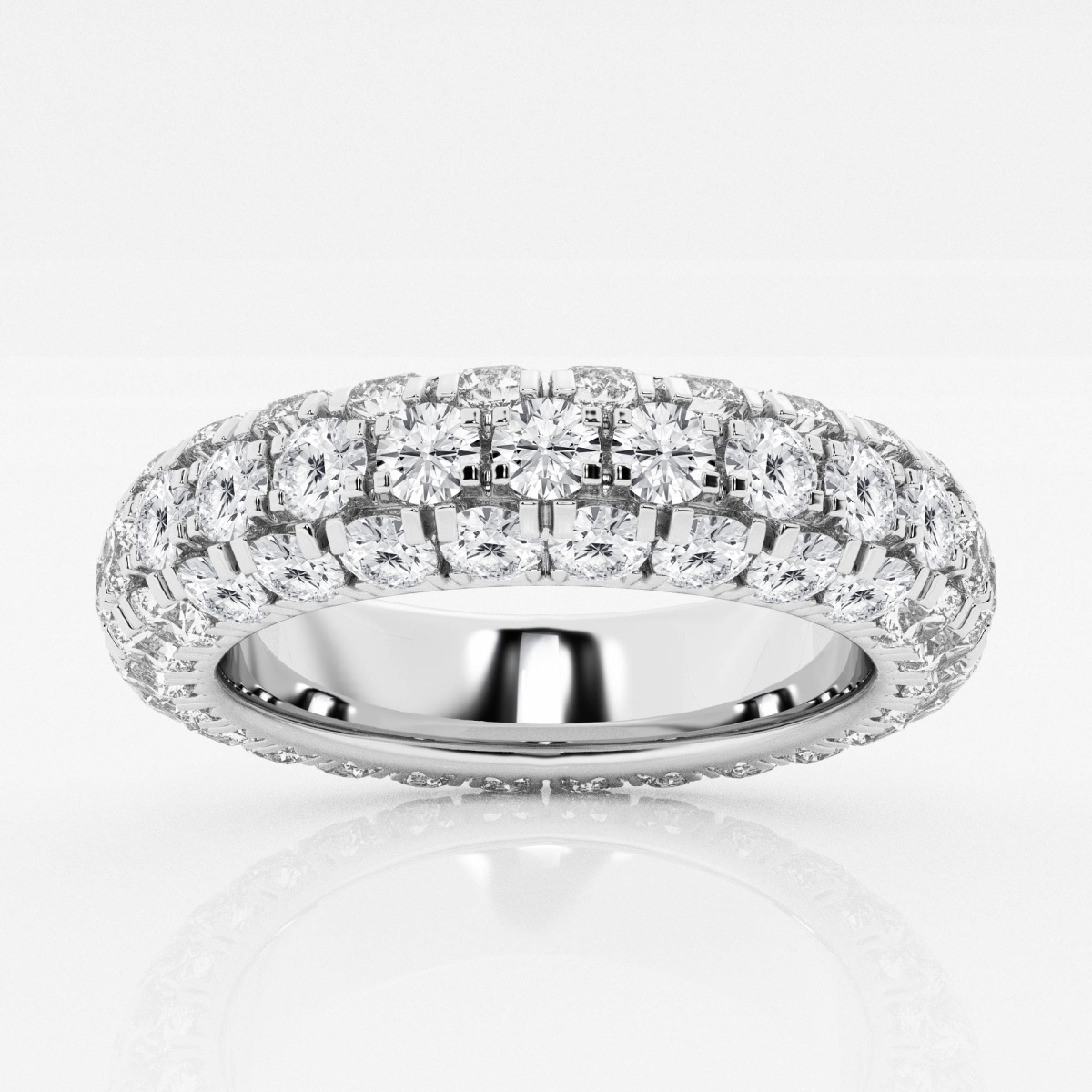 3 ctw Domed Round Lab Grown Diamond Eternity Band