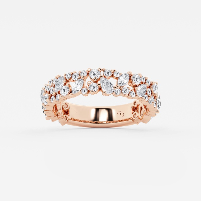 1 1/5 ctw Multi-Shape Lab Grown Diamond Scatter Fancy Wedding Band