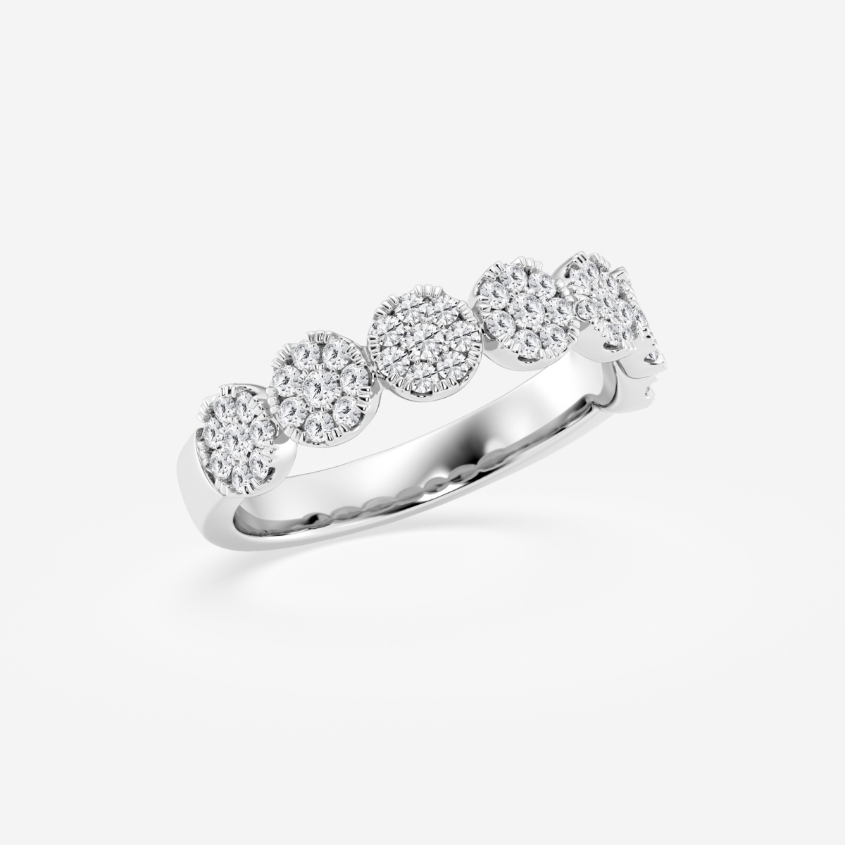 Additional Image 1 for  1/2 ctw Round Lab Grown Diamond Cluster Stackable Ring