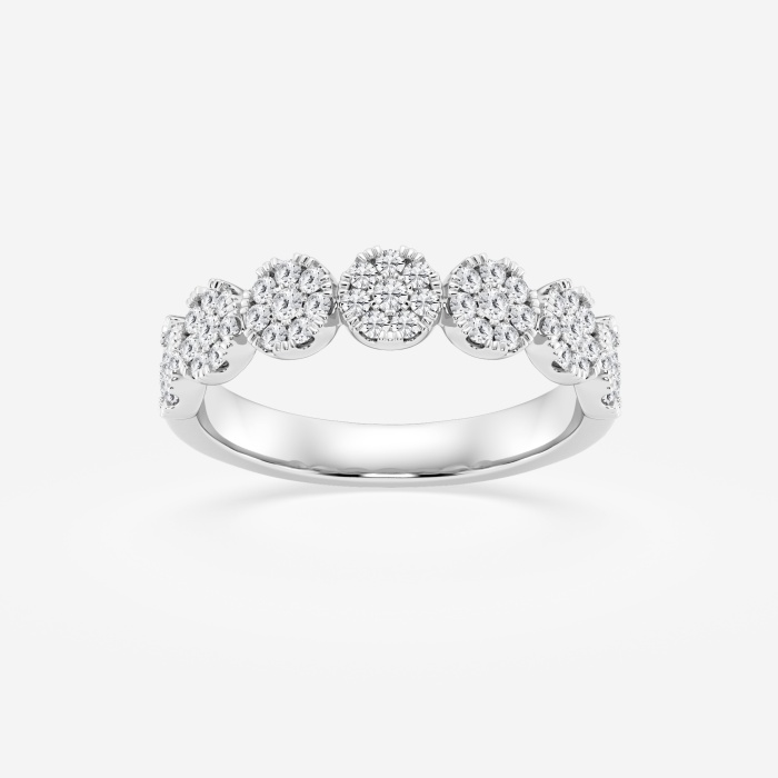 1/2 ctw Round Lab Grown Diamond Cluster Stackable Ring