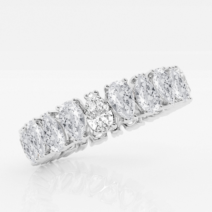 Additional Image 1 for  4 1/2 ctw Alternating Pear Lab Grown Diamond Eternity Band - 5mm Width