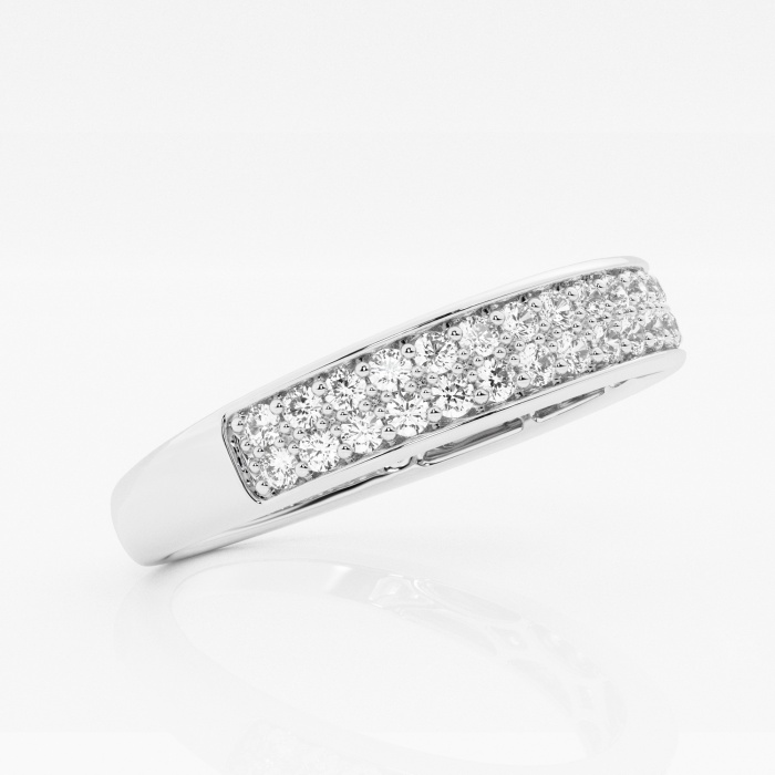 Additional Image 1 for  3/8 ctw Round Lab Grown Diamond Double Row Wedding Band