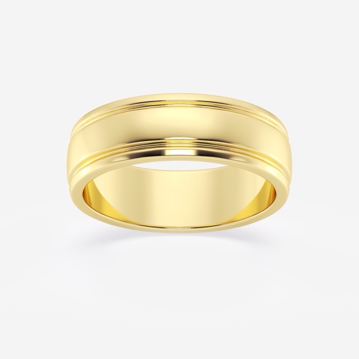 7mm High Polish Inlay Wedding Band