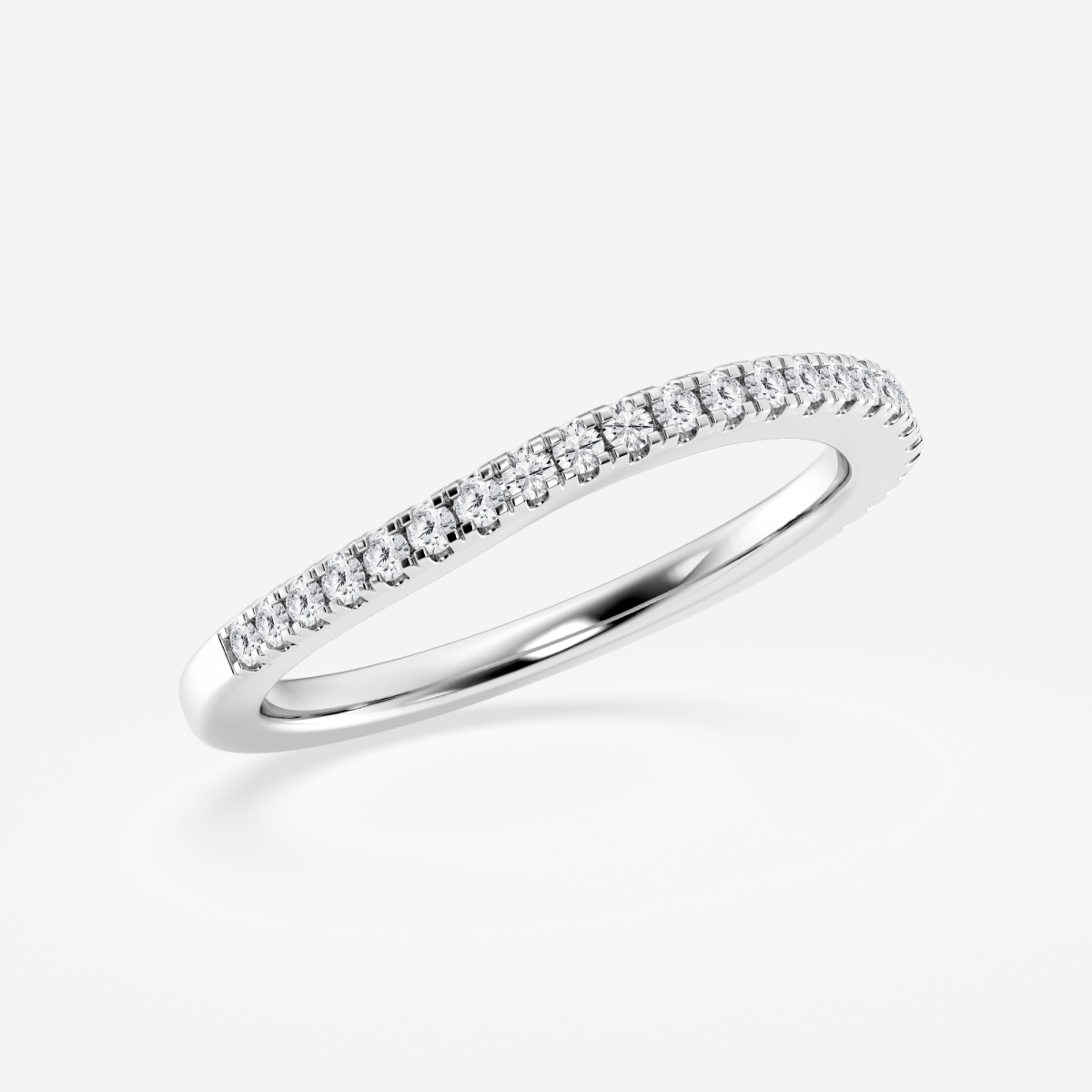 Additional Image 1 for  1/5 ctw Round Lab Grown Diamond Contour Wedding Band