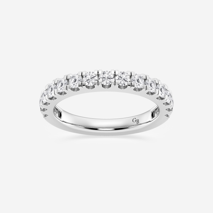 3/4 ctw Round Lab Grown Diamond Prong Set Wedding Band