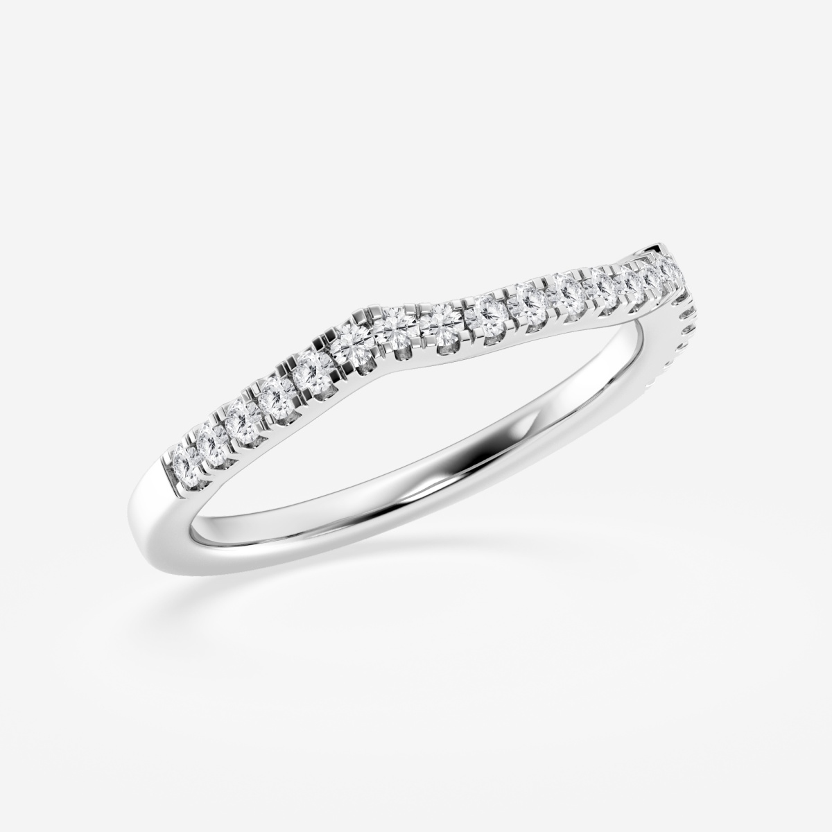 Additional Image 1 for  1/4 ctw Round Lab Grown Diamond Micro Pave Wedding Band