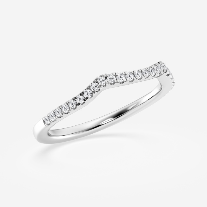Additional Image 1 for  1/6 ctw Round Lab Grown Diamond Contour Wedding Band