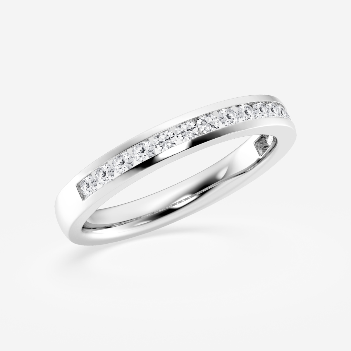 Additional Image 1 for  1/3 ctw Round Lab Grown Diamond Channel Wedding Band