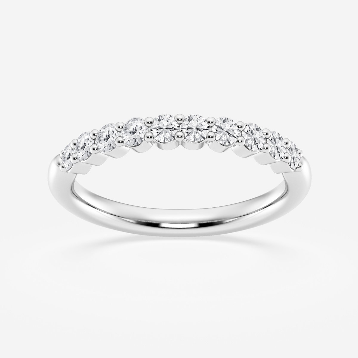 1 1/2 ctw Round Lab Grown Diamond Graduated Engagement Ring