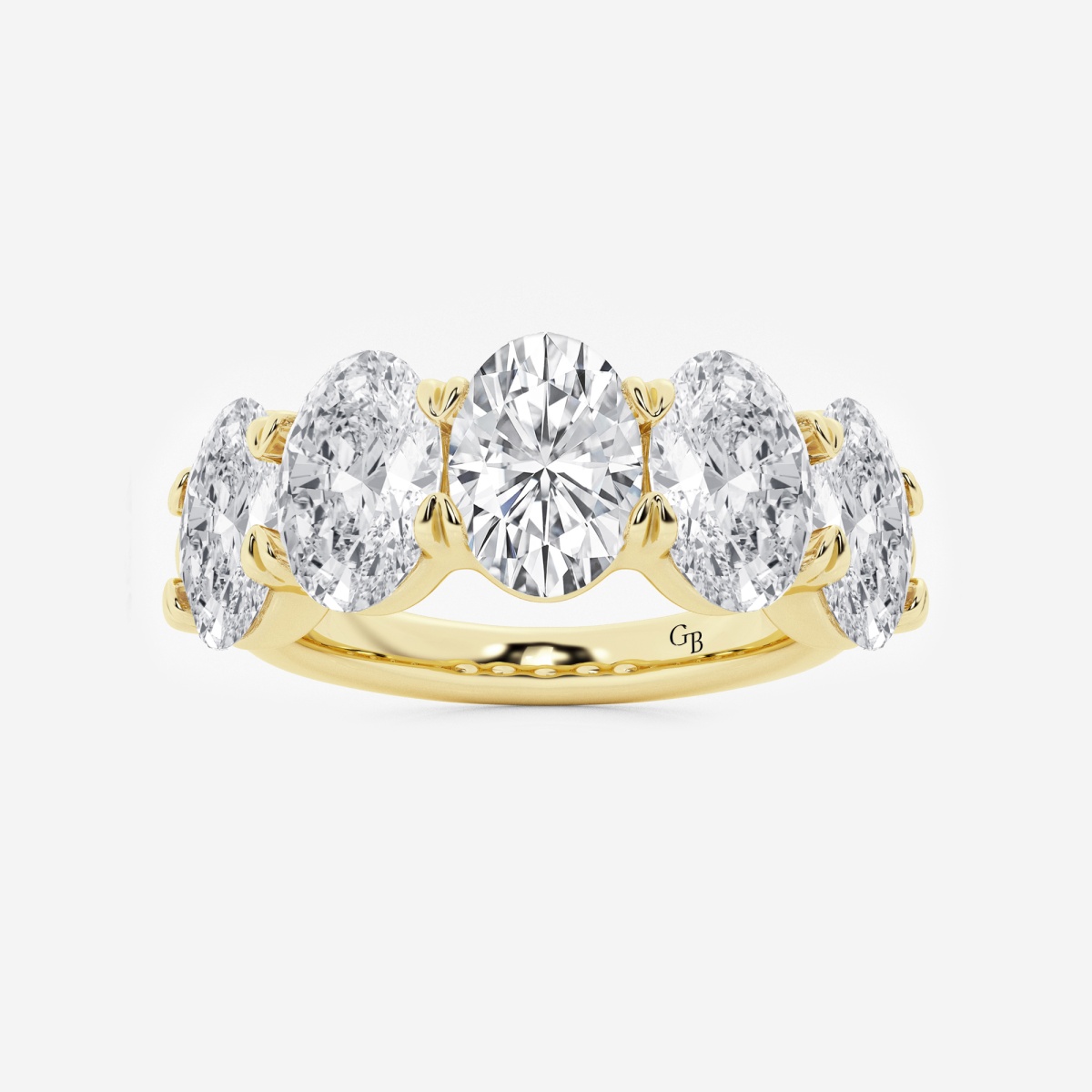 Kenna 5 ctw Oval Lab Grown Diamond Five-Stone Anniversary