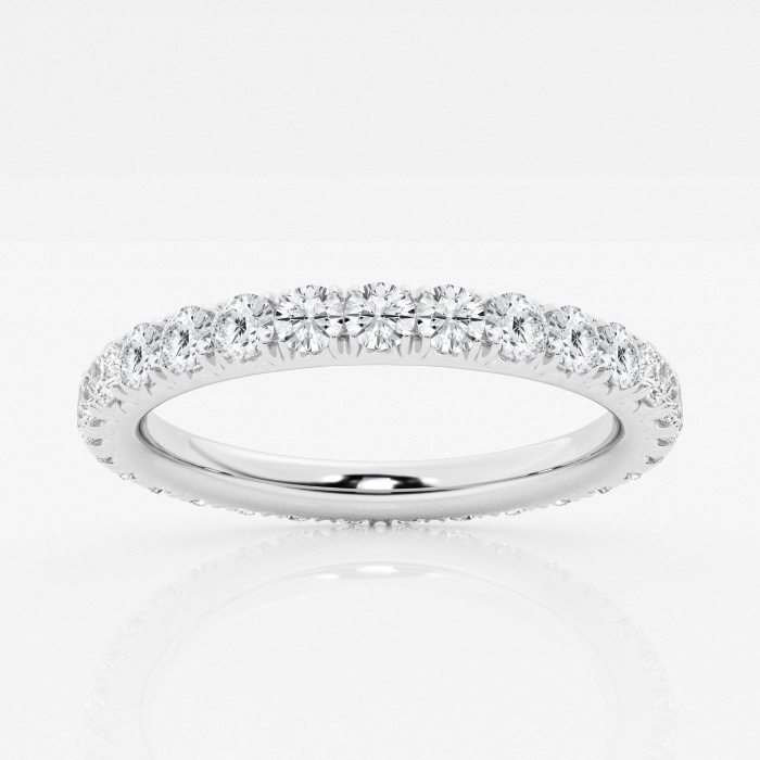 1 ctw French Pave Round Lab Grown Diamond Eternity Band
