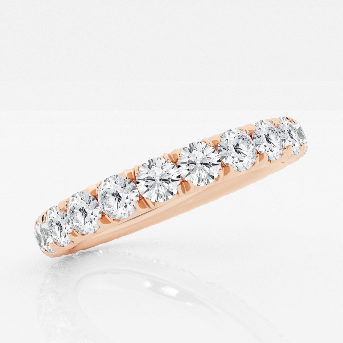 Additional Image 1 for  2 ctw Round Lab Grown Diamond Eternity Band - 3.2mm Width