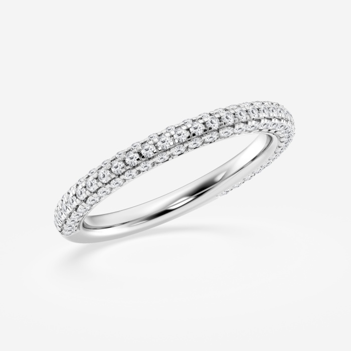 Additional Image 1 for  5/8 ctw Round Lab Grown Diamond Rollover Pave Wedding Band