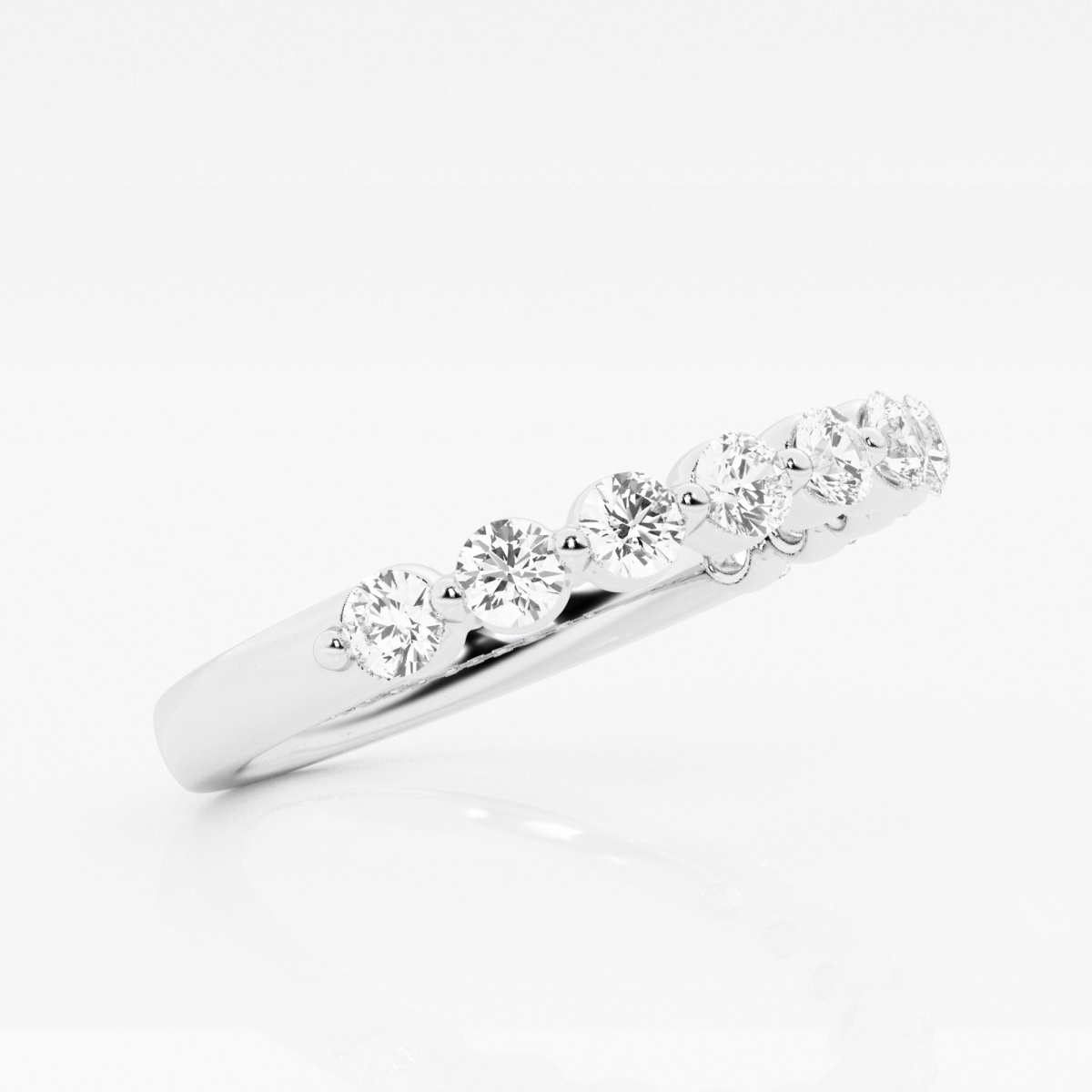 Additional Image 1 for  1/2 ctw Round Lab Grown Diamond Floating Wedding Band