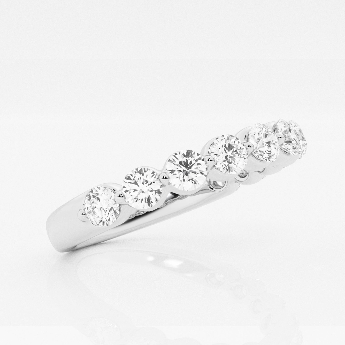 Additional Image 1 for  1 ctw Round Lab Grown Diamond Floating Wedding Band
