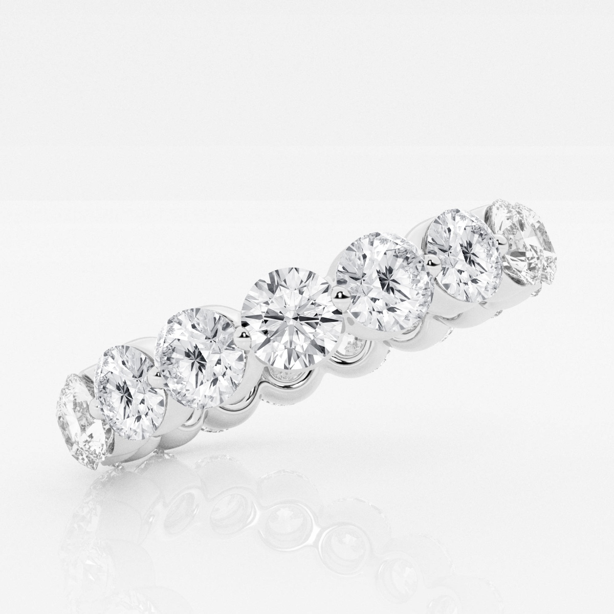 Additional Image 1 for  3 ctw Floating Round Lab Grown Diamond Eternity Band - 3.8mm Width
