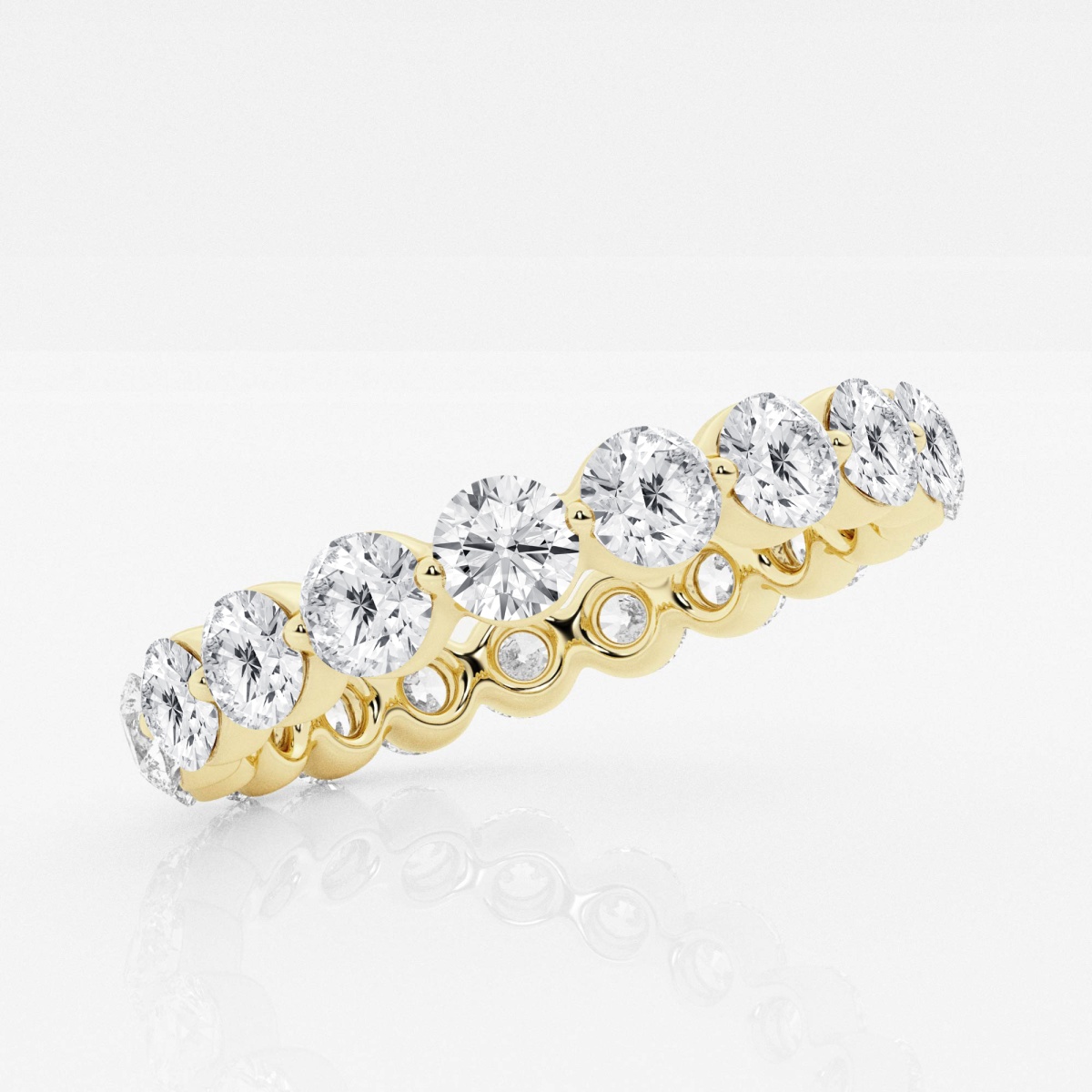 Additional Image 1 for  2 ctw Floating Round Lab Grown Diamond Eternity Band - 3mm Width