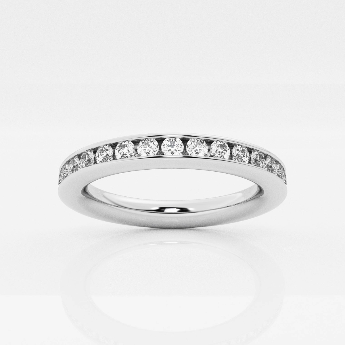 näas Ethereal 1 ctw Round Lab Grown Diamond Earth Eternity Band 14K White Gold - 2.8mm Width