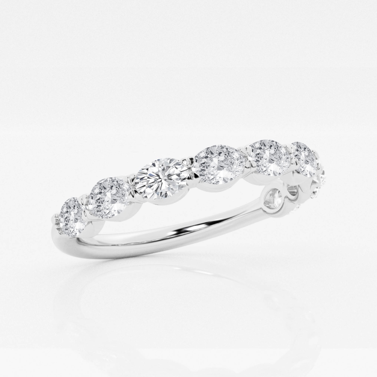 Additional Image 1 for  1 ctw Oval Lab Grown Diamond East-West Wedding Band